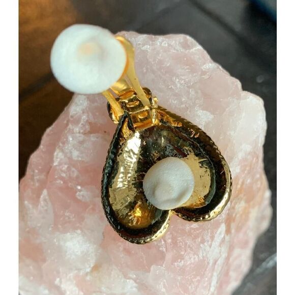 Gorgeous Heart shape CZ Dress clip, Unmarked - Picture 4 of 4